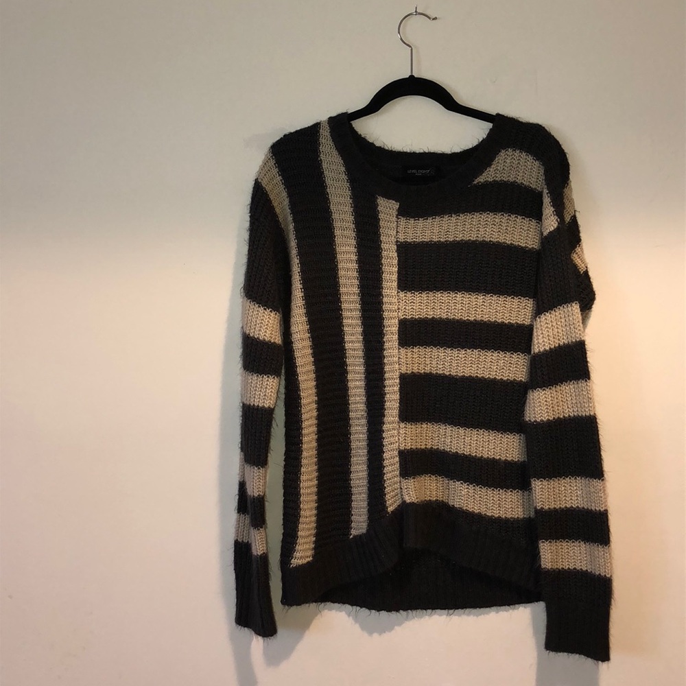 Striped knitted sweater